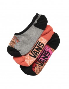 VANS Rose Tie Dye Canoodle - Multi - Pack de 3 Socquettes