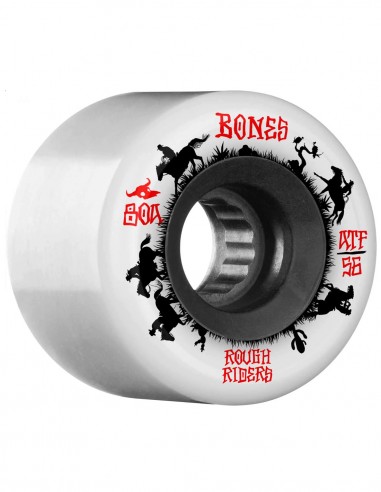 BONES Rough Riders ATF 56mm Wranglers - Blanc - Roues de skate