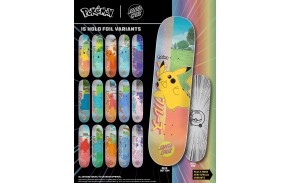 SANTA CRUZ  Pokemon - Edition Limitée - Plateau de Skateboard - Blind Bag