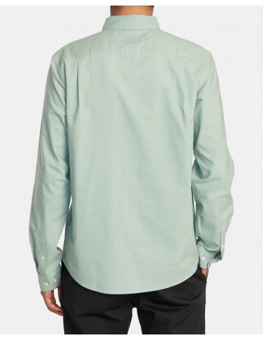 RVCA Thatll Do Micro Stripe - Green Haze - Chemise Manches longues Homme