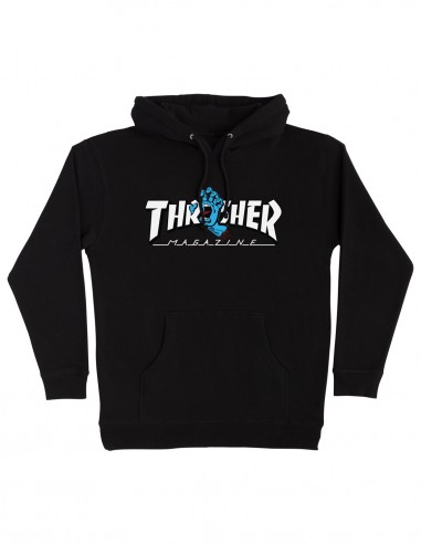 SANTA CRUZ x THRASHER Screaming Logo - Black - Sweat à capuche