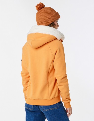 RIP CURL Velouchi - Orange - Sweat à capuche polaire Zippé