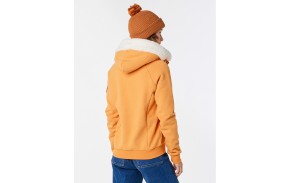 RIP CURL Velouchi - Orange - Sweat à capuche polaire Zippé