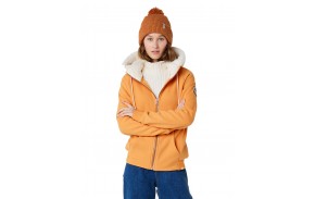 RIP CURL Velouchi - Orange - Sweat à capuche Sherpa Zippé