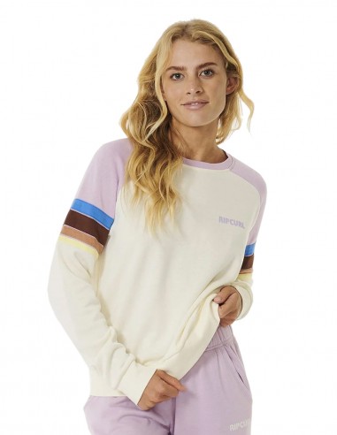 RIP CURL Surf Revival Raglan - Lilac - Sweat col rond