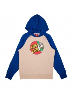 SANTA CRUZ Youth Beware Dot Front - Cobalt/Oat - Sweat à capuche Enfants