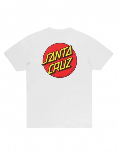 SANTA CRUZ Classic Dot Chest - White - T-shirt