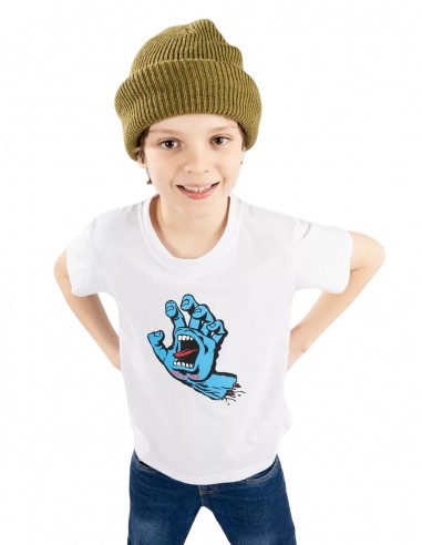 SANTA CRUZ Youth Screaming Hand - White - T-shirt Enfant