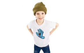 SANTA CRUZ Youth Screaming Hand - White - T-shirt Enfant