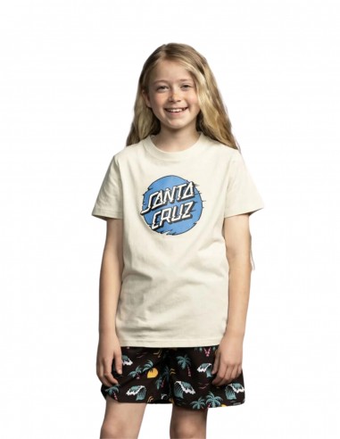 SANTA CRUZ Youth Vivid Other Dot Front - Light Grey - Kinder T-Shirt