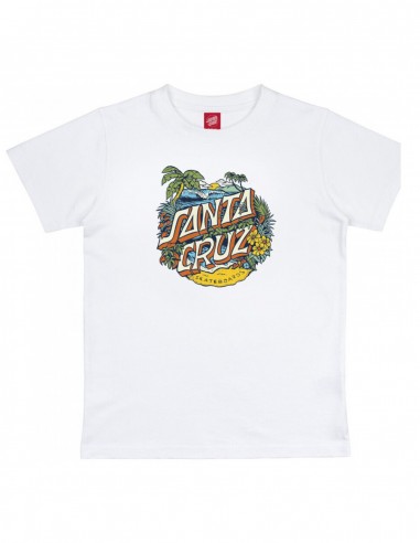 SANTA CRUZ Youth Aloha Dot Front - White - Children's T-shirt