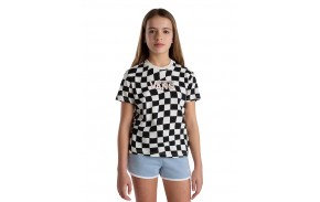 VANS Warped 66 Check Crew - Black/Marshmallow - Children's T-shirt