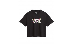 VANS Blumen Crop - Schwarz - T-Shirt