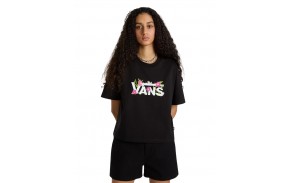 VANS Fleurs Crop - Noir - T-shirt