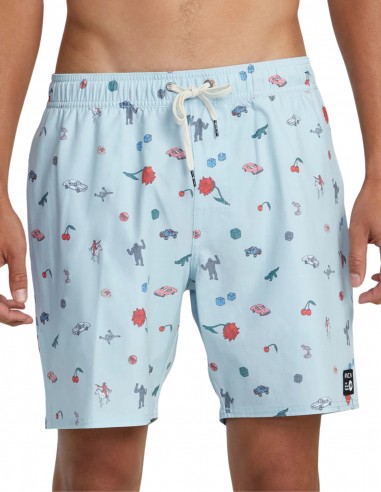 RVCA Luke P Elastic - Light Blue - Short