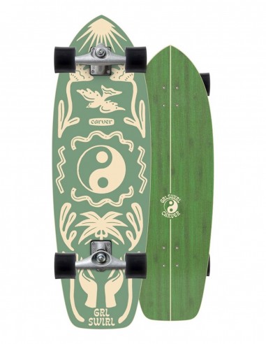 CARVER GRL SWIRL YANG YIN 31" CX - Complete Surfskate