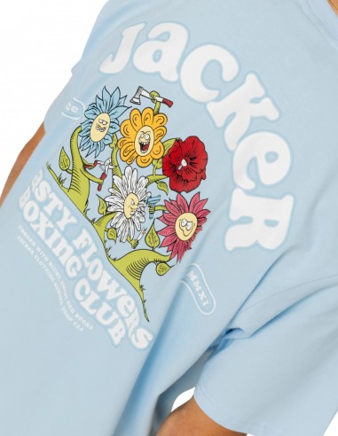 JACKER Fight Flower - Blau - T-Shirt