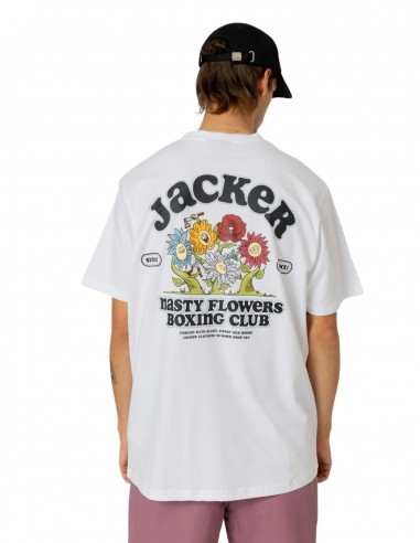 JACKER Fight Flower - Blanc - T-shirt